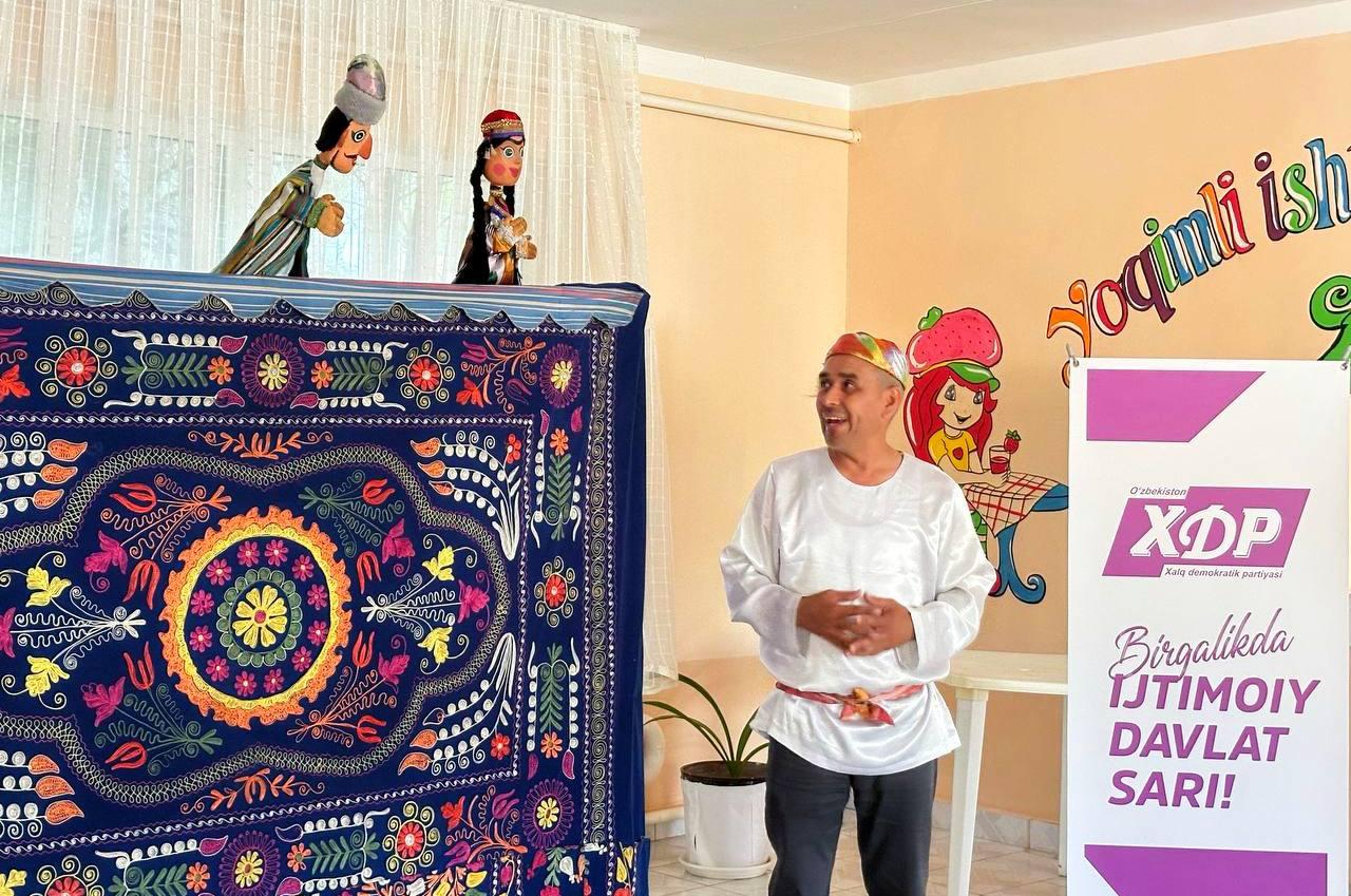 Mehr va quvonchga to‘la sahna: bolalar uchun qo‘g‘irchoq teatri namoyishi