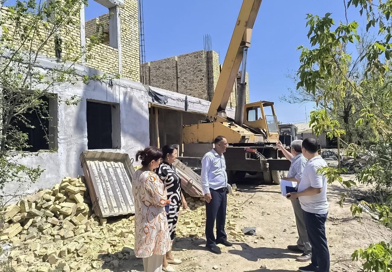 Maktabgacha ta’lim tashkilotida olib borilayotgan qurilish ishlari jamoatchilik nazoratida
