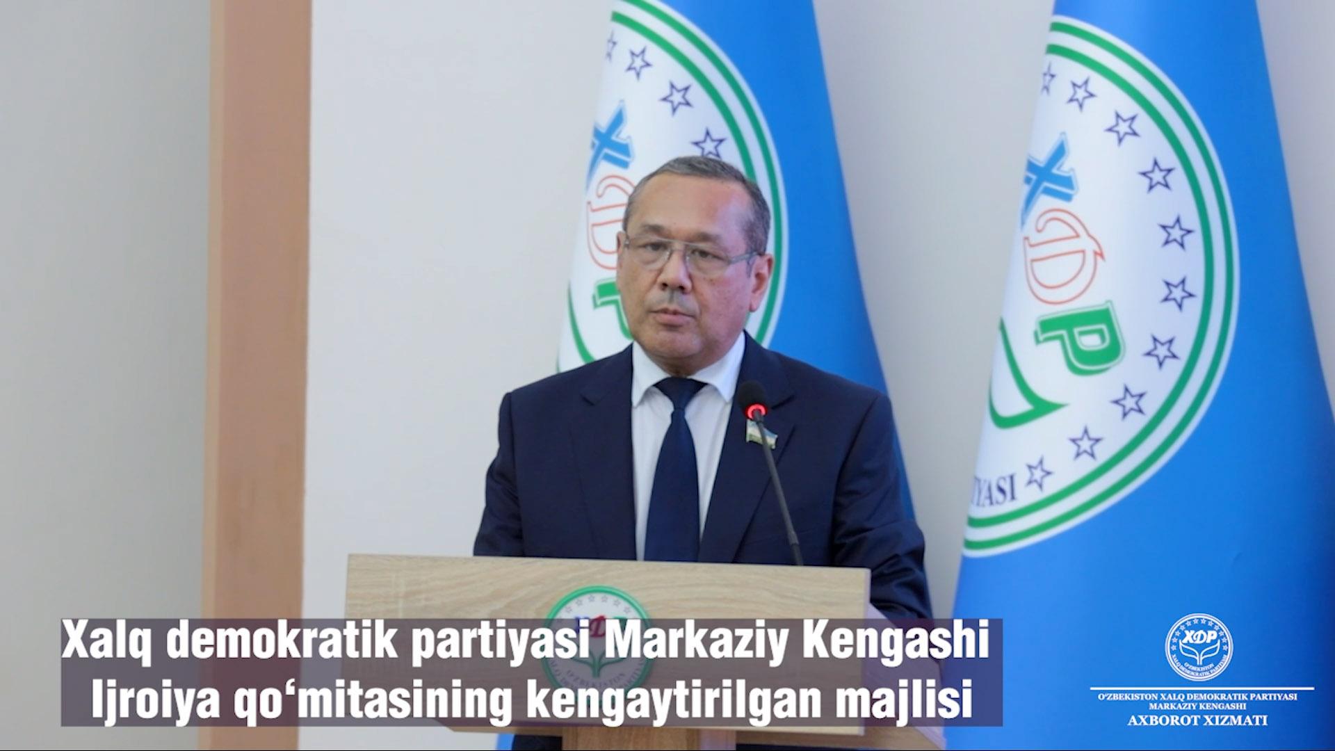 ЎзХДП Марказий Кенгаши Ижроия қўмитасининг кенгайтирилган мажлиси бўлиб ўтди (видео)