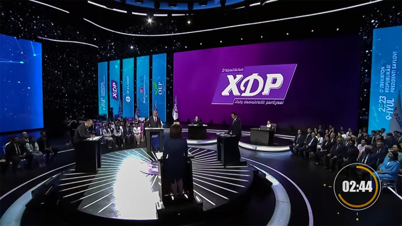 Prezidentlikka nomzodlarning vakillari o‘rtasida TELEDEBAT (video)