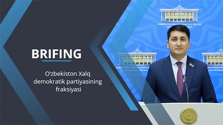 O‘zXDP fraksiyasining 2023-yildagi faoliyati bo‘yicha brifing (video)