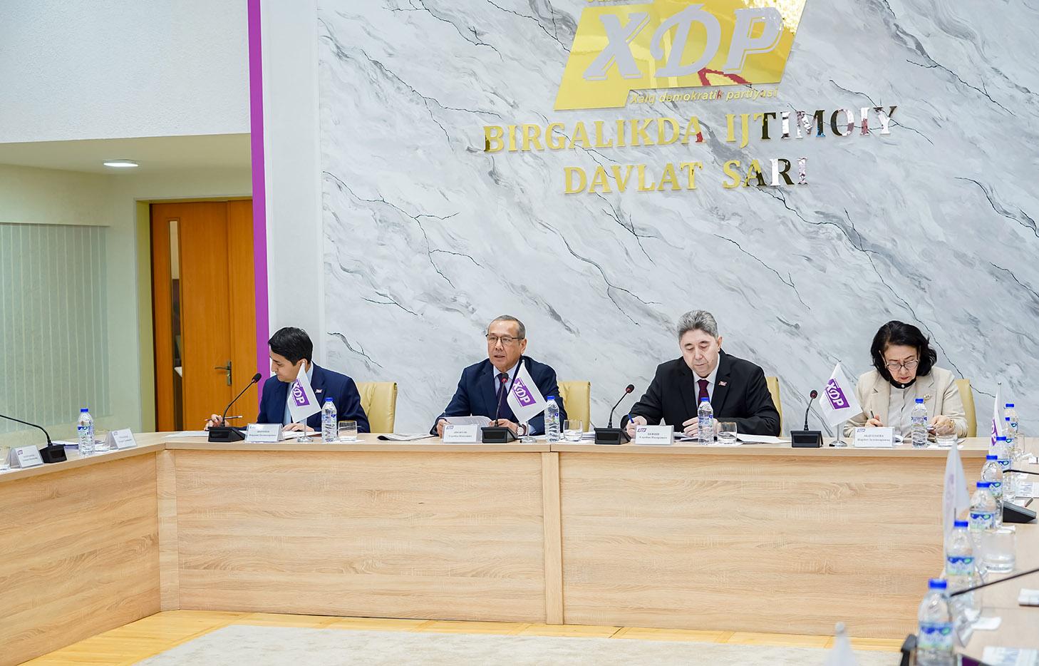 O‘zbekiston XDP Markaziy Kengashining Plenumi bo‘lib o‘tdi