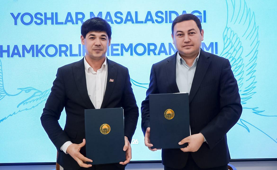 Ёшлар манфаатлари йўлида ҳамкорлик меморандуми имзоланди