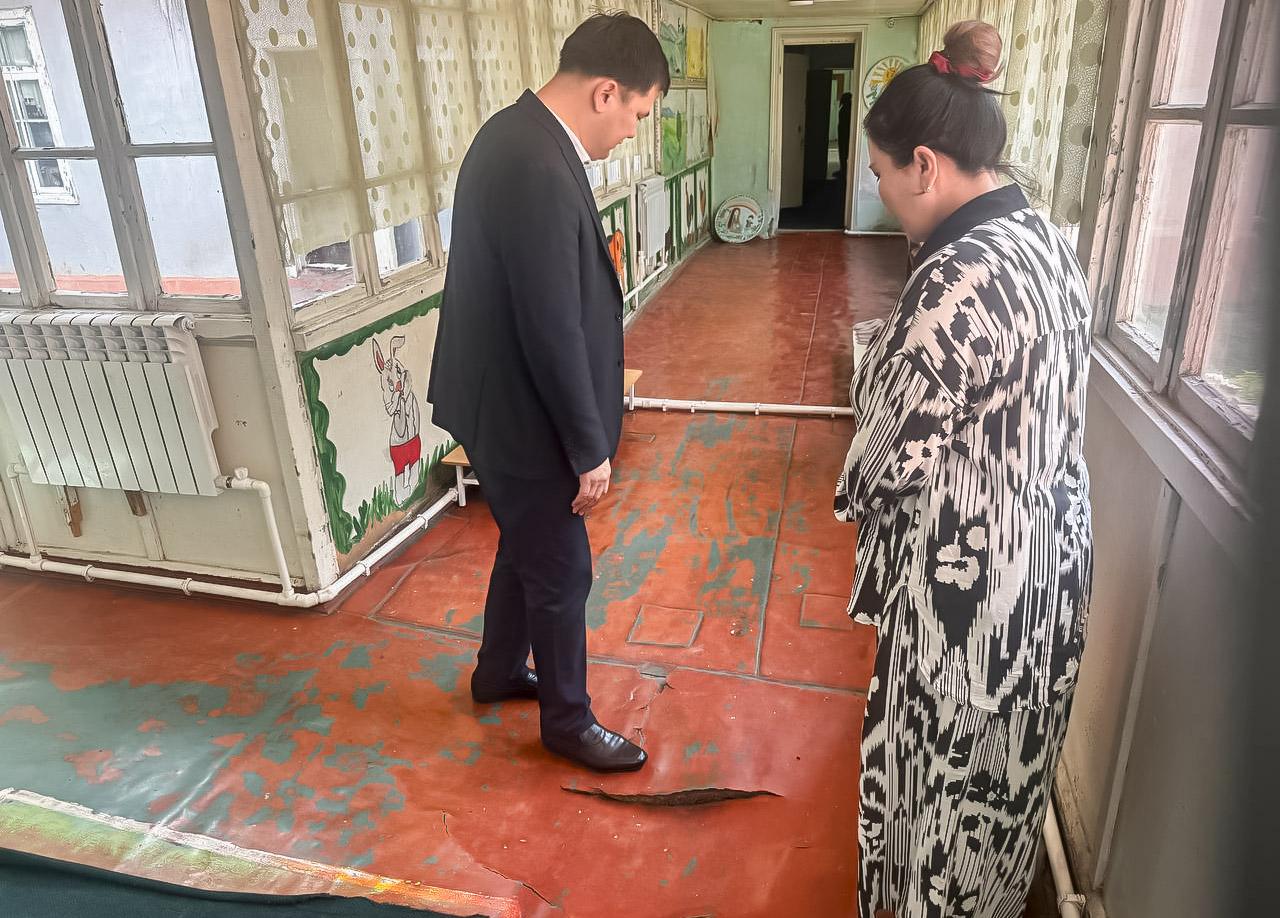Izboskan tumanidagi bog‘cha holati belgilangan standartlarga to‘g‘ri kelmaydi