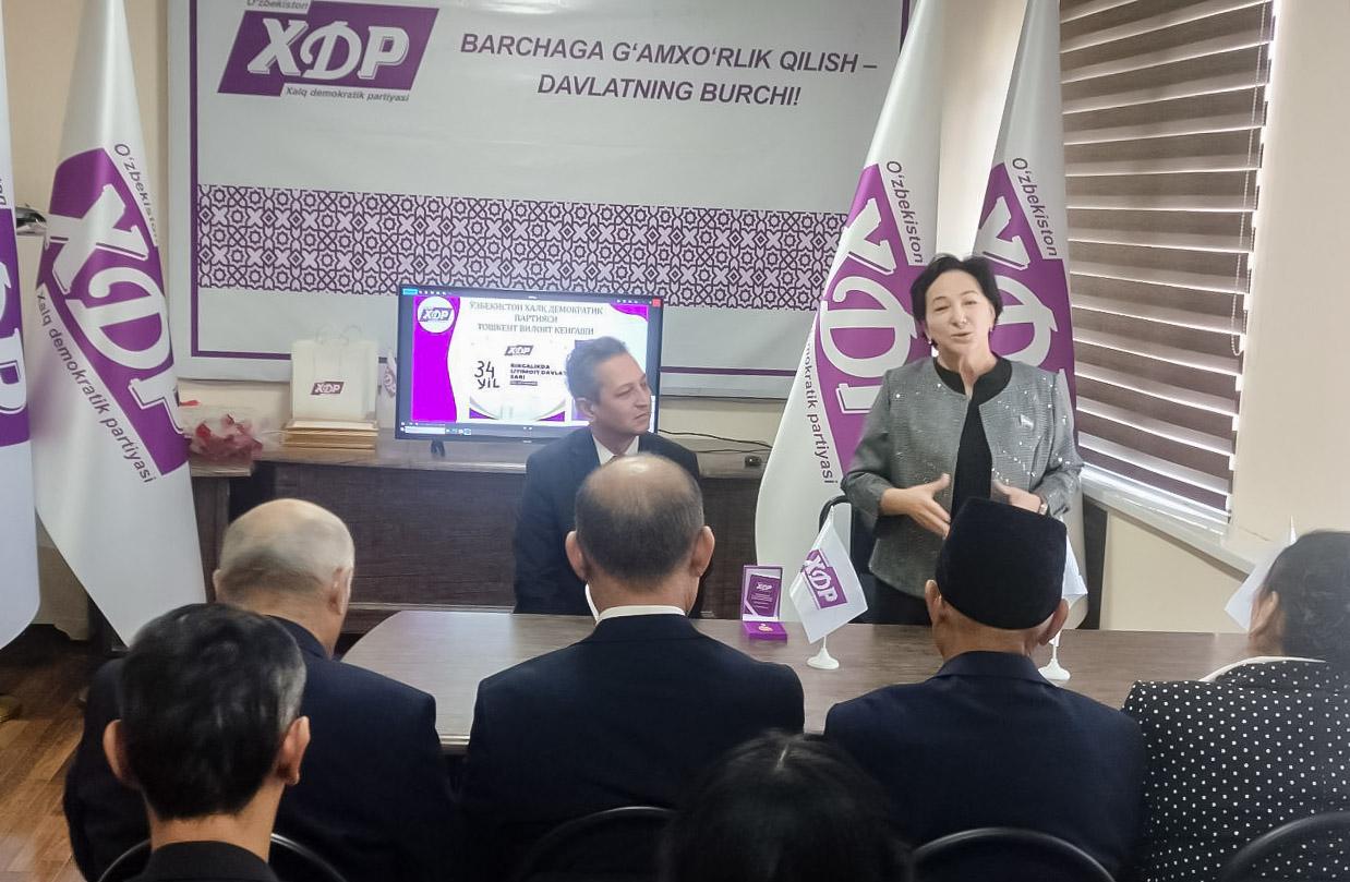 Toshkent viloyatida ham partiyamizning 34 yilligi nishonlandi