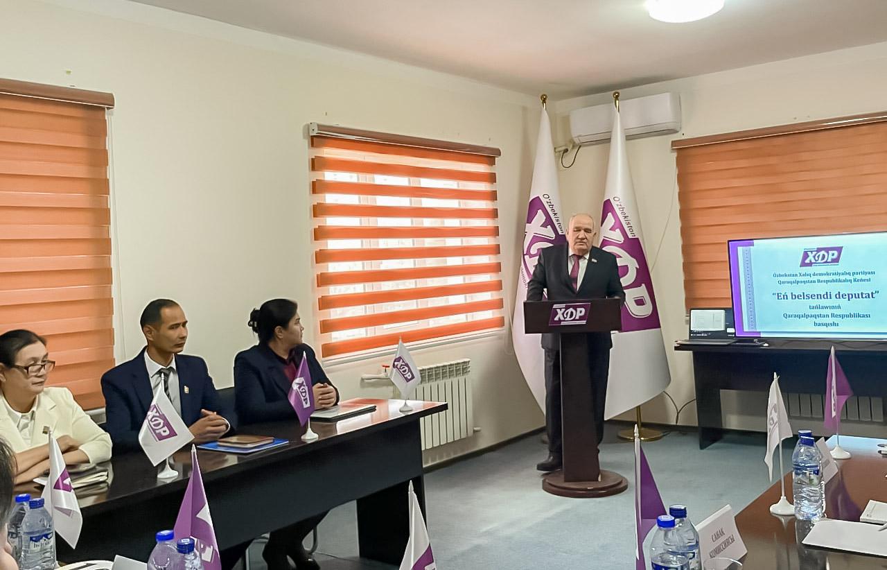 “Eng faol deputat” ko‘rik-tanlovining Qoraqalpog‘iston Respublikasi bosqichi o‘tkazildi