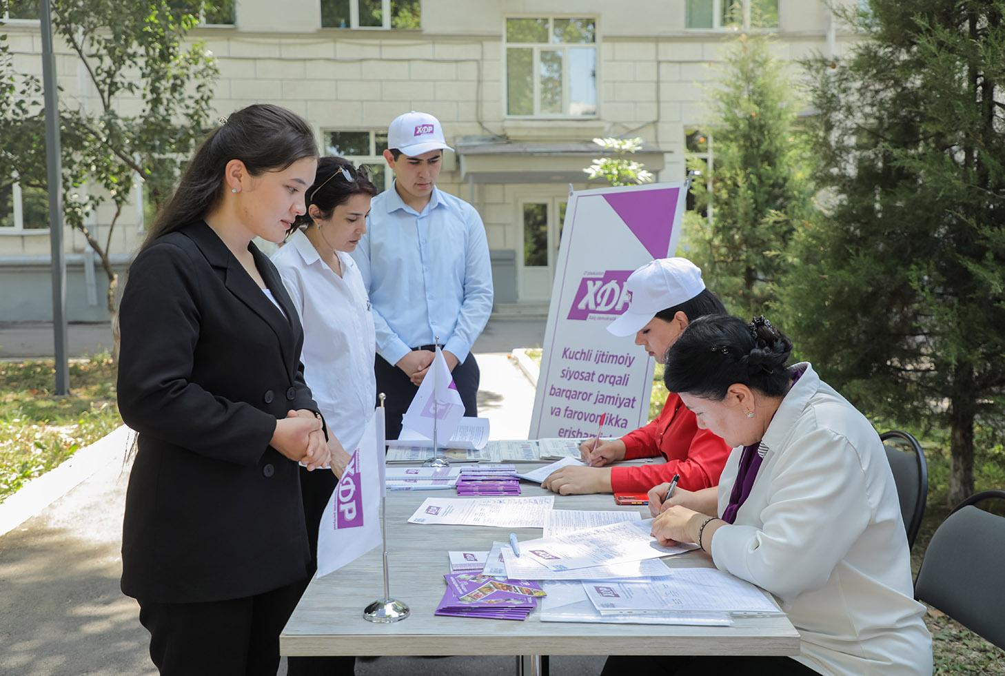 Tashkent residents are active in collecting signatures