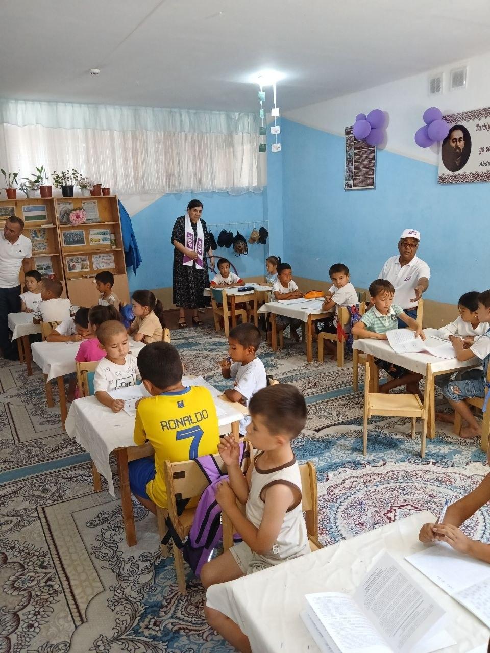 Ijtimoiy himoyaga muhtoj oilalar farzandlari uchun tashkil etilgan kunduzgi bolalar oromgohi ko‘zdan kechirildi
