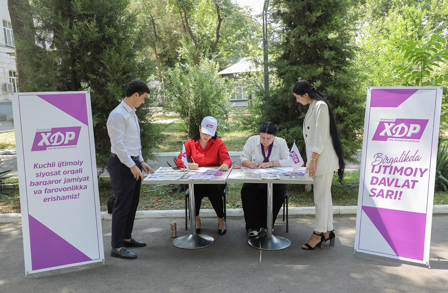 Tashkent residents are active in collecting signatures