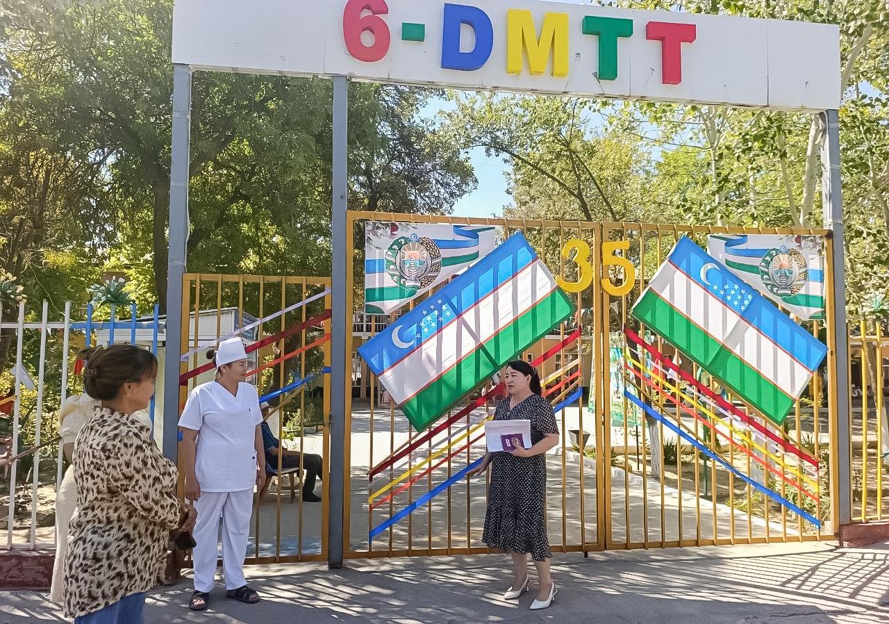 “Dilorom” mahallasidagi 6-son davlat maktabgacha ta’lim tashkiloti faoliyati o‘rganildi