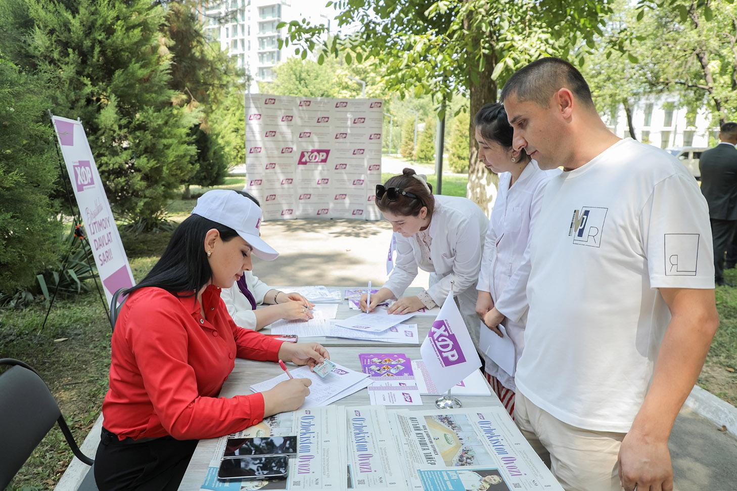 Tashkent residents are active in collecting signatures