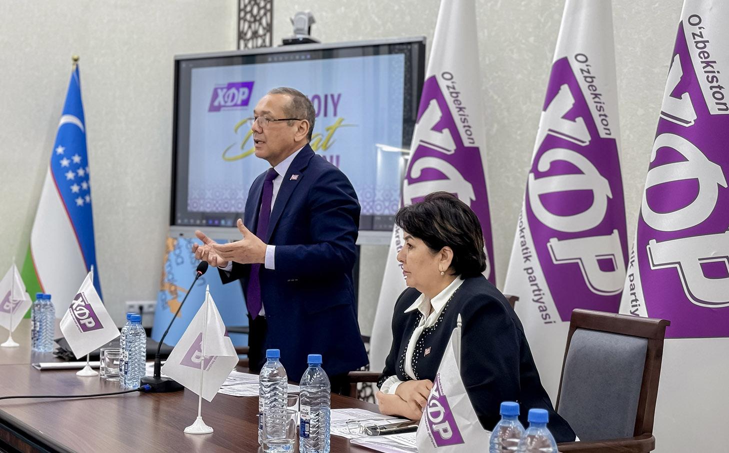 The draft election program was discussed with residents of Bukhara