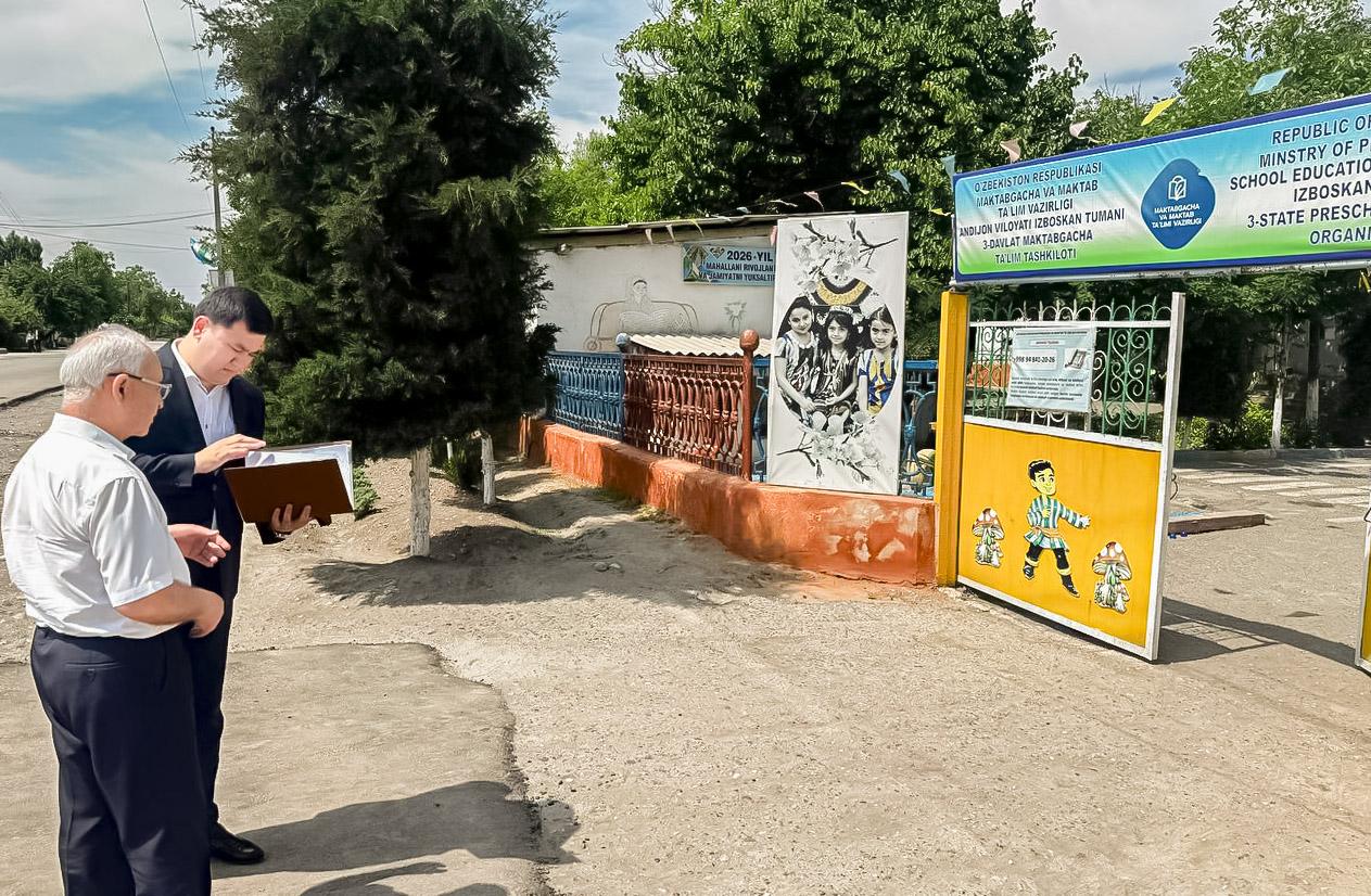 Izboskan tumanidagi bog‘cha holati belgilangan standartlarga to‘g‘ri kelmaydi