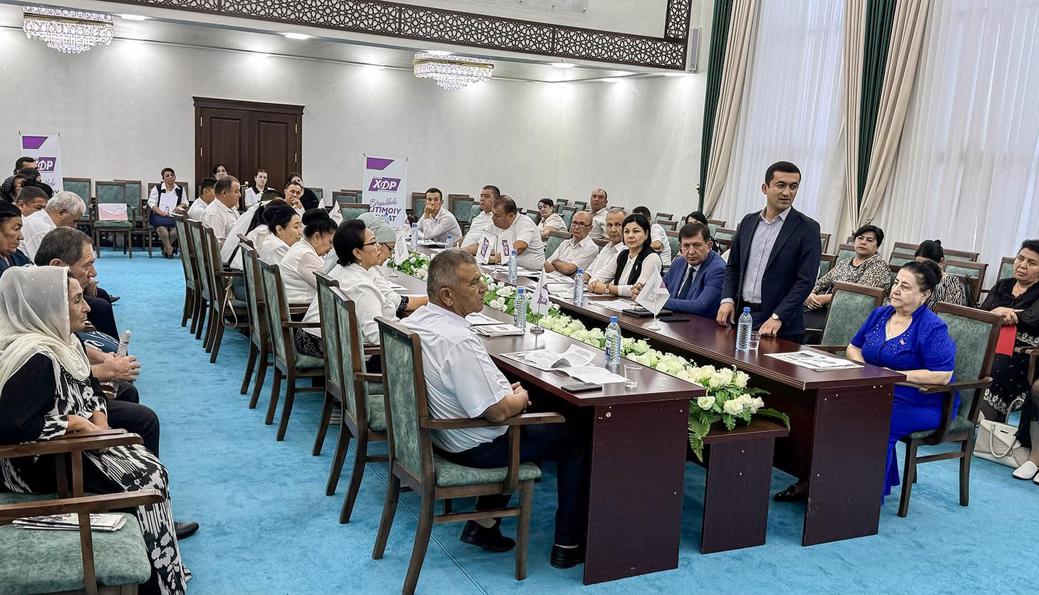 The draft election program was discussed with residents of Bukhara